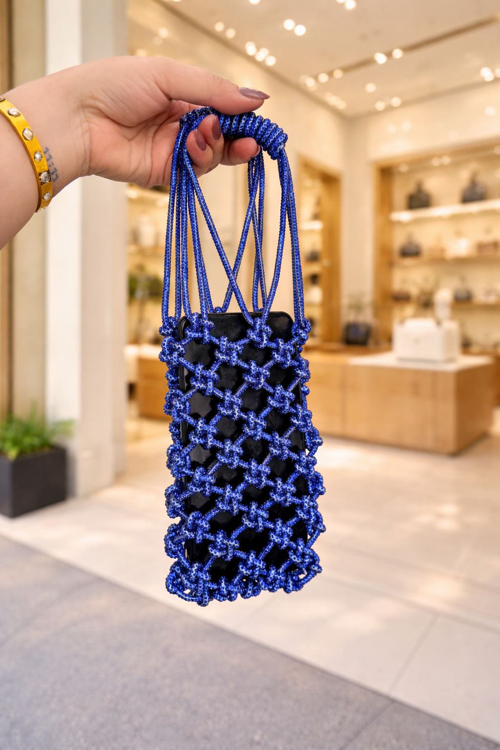 Rhinestone phone sling