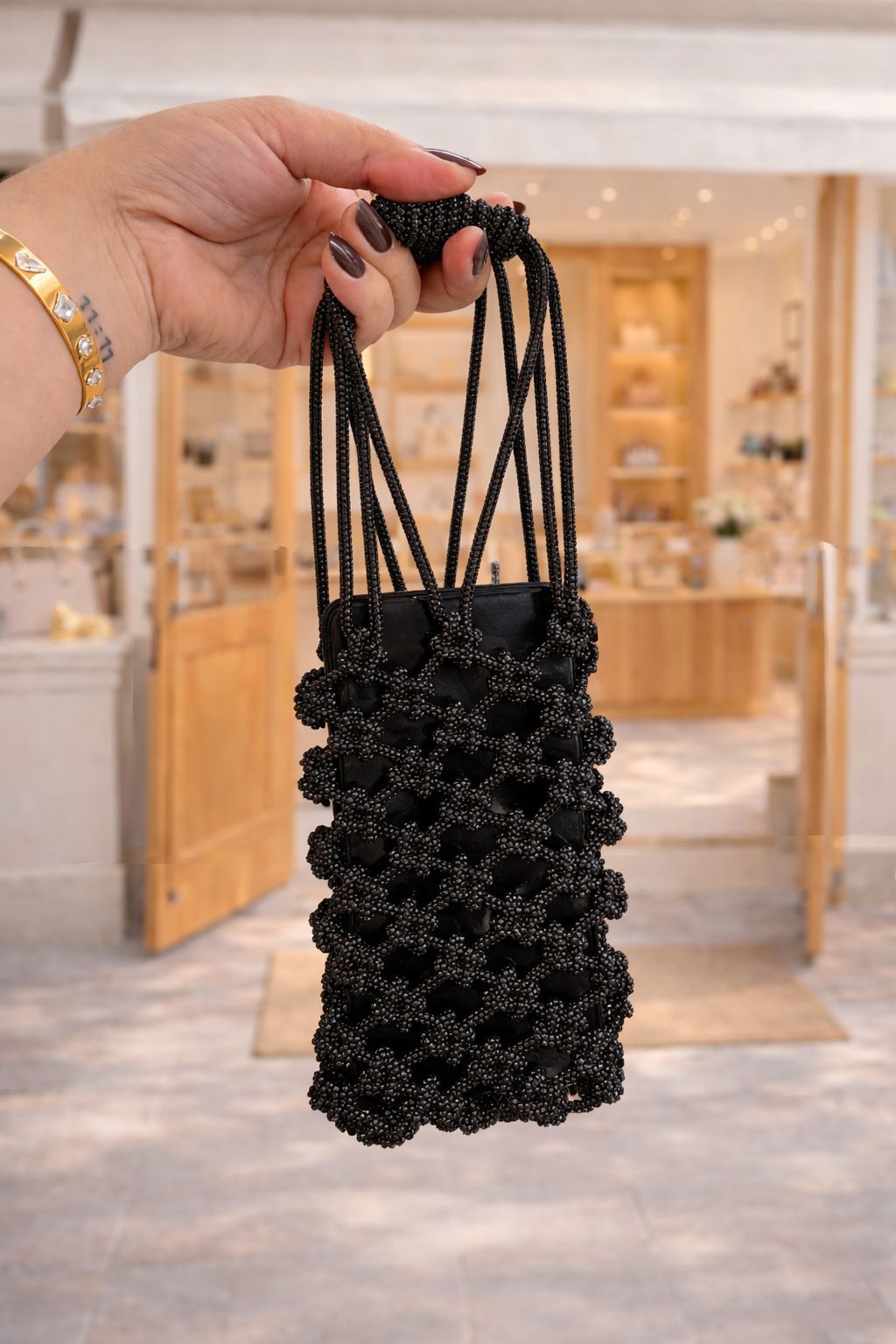 Rhinestone phone sling
