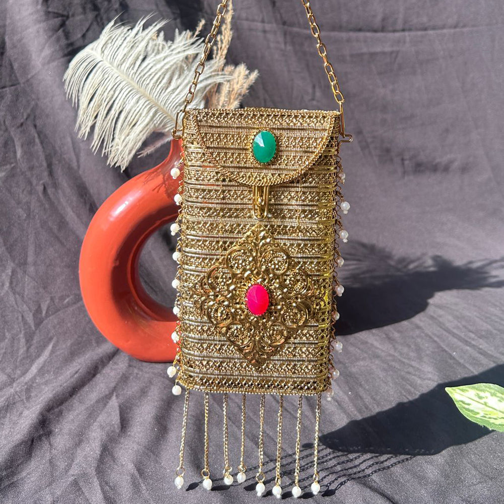 Brass phone bag