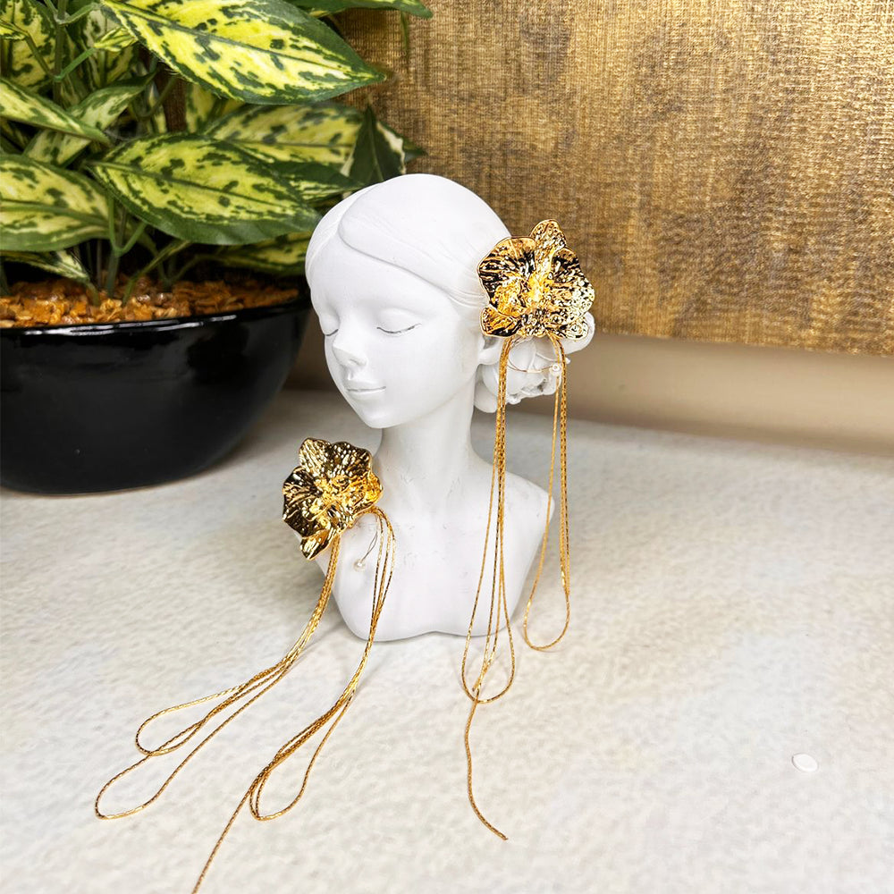 FRINGE FLOWER EARRINGS