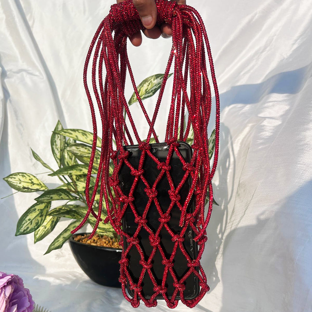 RHINESTONE KNOT PHONE SLING