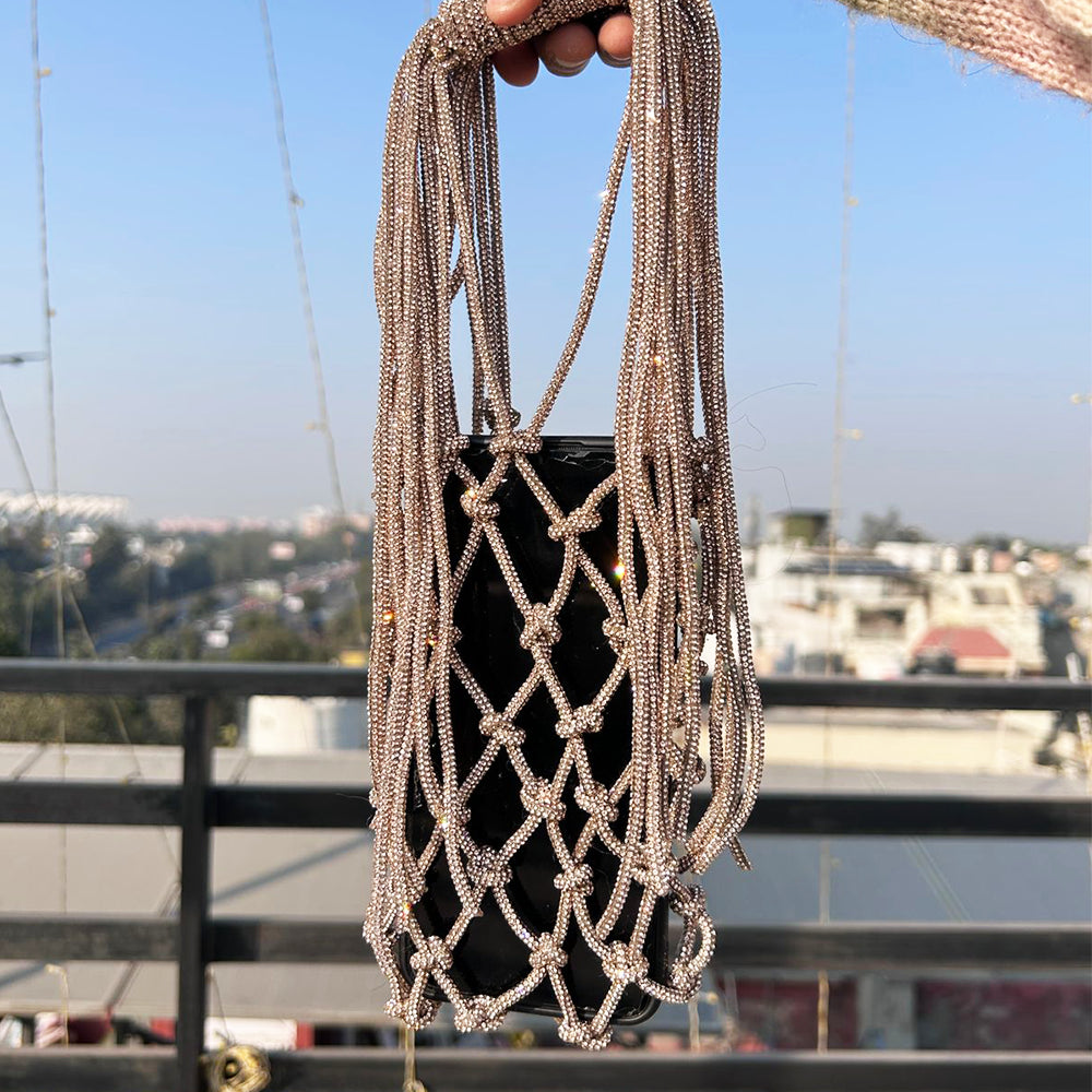 RHINESTONE KNOT PHONE SLING