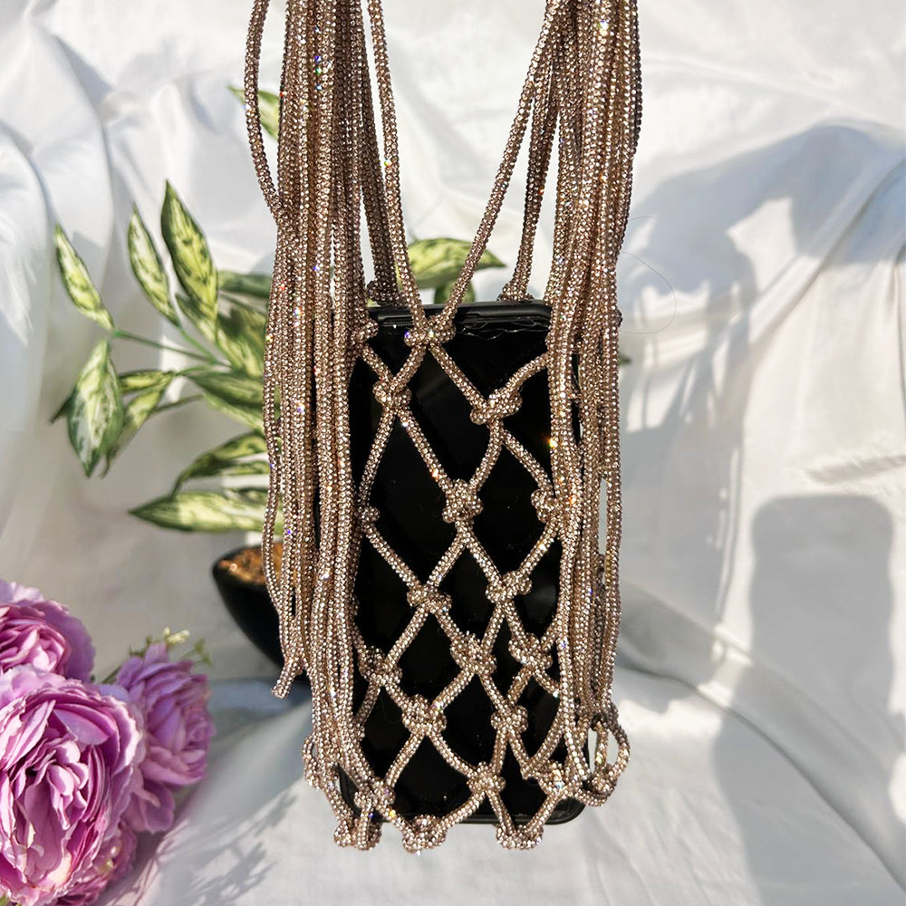 RHINESTONE KNOT PHONE SLING