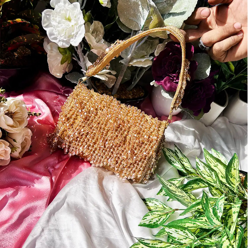 WATERFALL CRYSTAL FLAP BAG