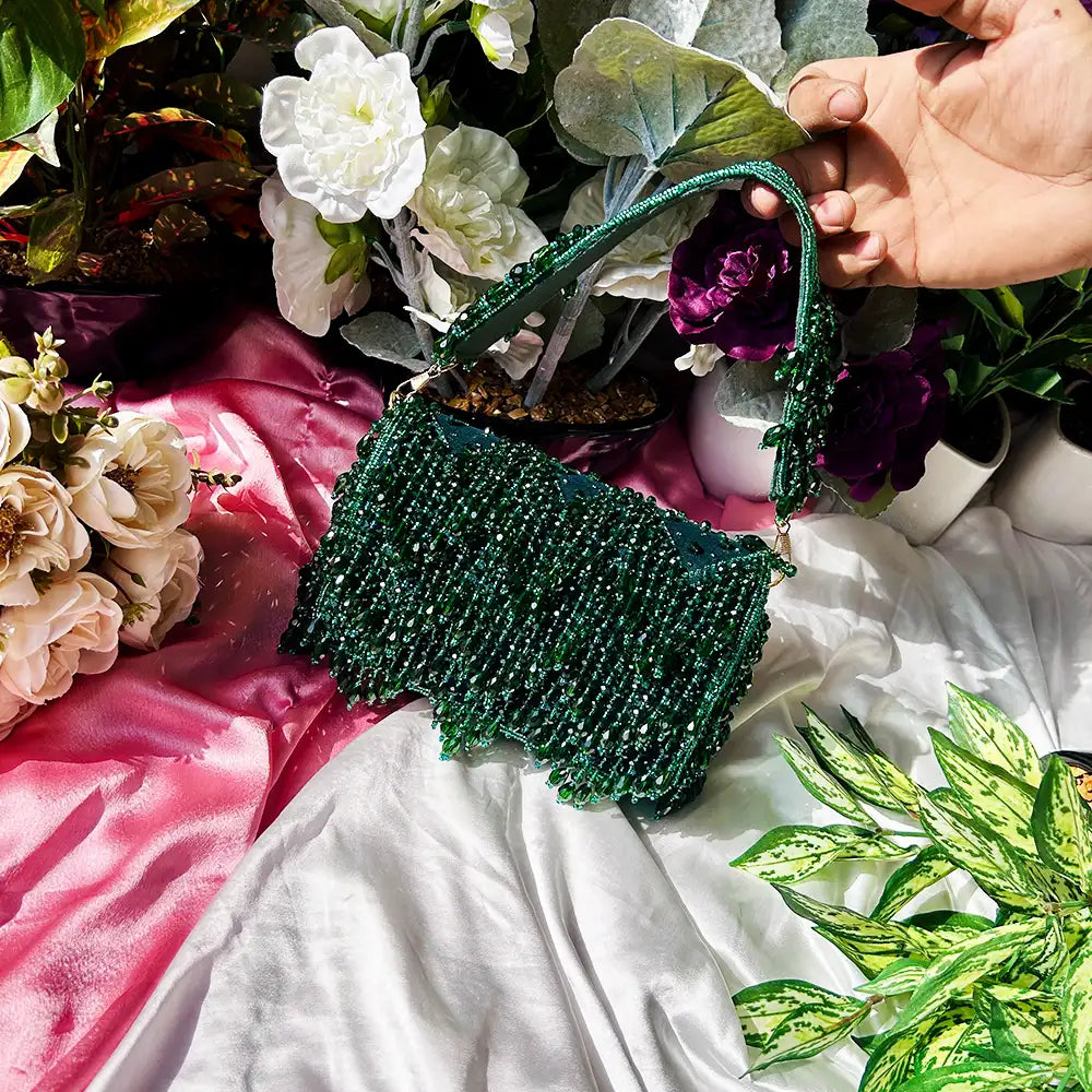 WATERFALL CRYSTAL FLAP BAG